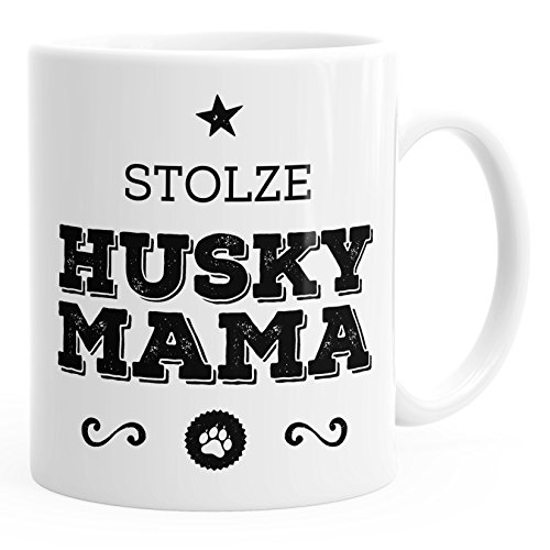 MoonWorks Kaffee-Tasse Stolze Husky Mama Husky Besitzerin Hundebesitzerin weiß unisize von MoonWorks