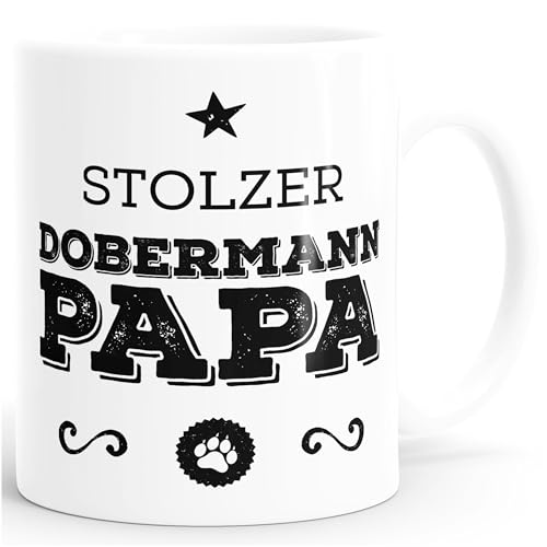 MoonWorks Kaffee-Tasse Stolzer Dobermann Papa Dobermann Besitzer Hundebesitzer weiß Unisize MoonWorks Kaffee-Tasse Stolzer Dobermann Papa Dobermann Besitzer Hundebesitzer weiß Unisize von MoonWorks