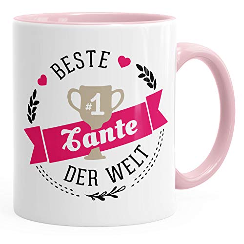 MoonWorks Kaffee-Tasse beste Tante der Welt Geschenk für Tante rosa unisize von MoonWorks