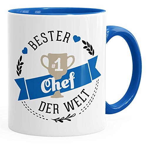 MoonWorks Kaffee-Tasse bester Chef der Welt Geschenk für Chef royal unisize von MoonWorks