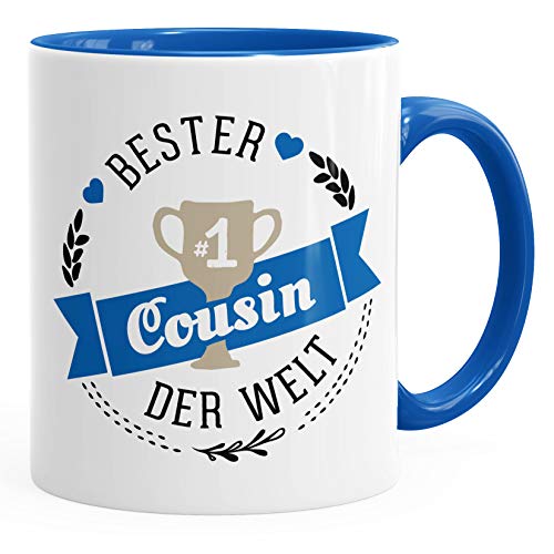 MoonWorks Kaffee-Tasse bester Cousin der Welt Geschenk für Cousin royal unisize von MoonWorks