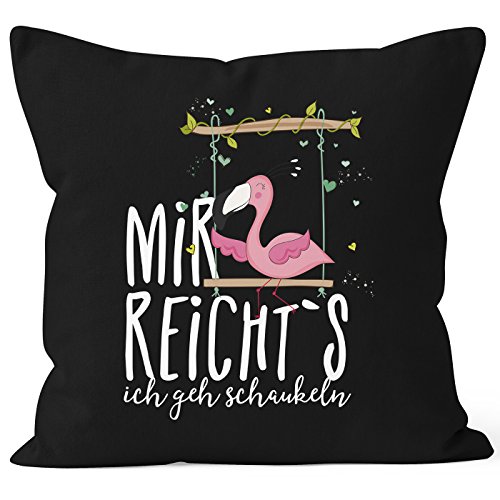 MoonWorks Kissen-Bezug Flamingo Mir reichts ich GEH schaukeln Sprüche Spruch Kissen-Hülle Deko-Kissen Baumwolle schwarz Unisize MoonWorks Kissen-Bezug Flamingo Mir reichts ich GEH schaukeln Sprüche Spruch Kissen-Hülle Deko-Kissen Baumwolle schwarz Unisize von MoonWorks