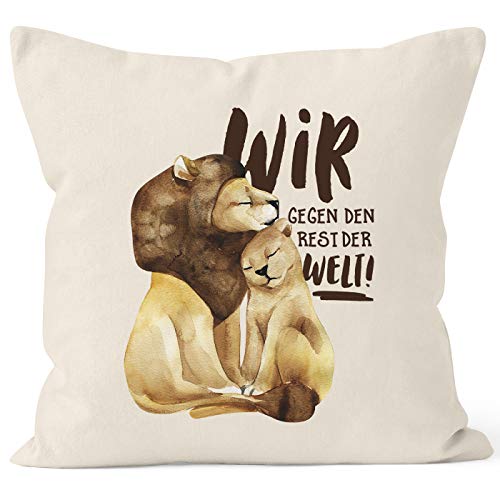 MoonWorks Kissen-Bezug Liebe Geschenk Wir gegen den Rest der Welt Spruch Löwe Paar Liebesspuch Kissen-Hülle Baumwolle Natur Unisize MoonWorks Kissen-Bezug Liebe Geschenk Wir gegen den Rest der Welt Spruch Löwe Paar Liebesspuch Kissen-Hülle Baumwolle Natur Unisize von MoonWorks