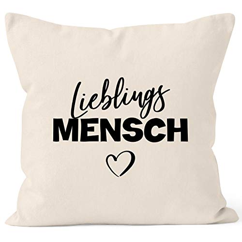 MoonWorks Kissen-Bezug Lieblings-Mensch Motiv Kissen-Hülle Deko-Kissen Geschenk Natur Unisize von MoonWorks