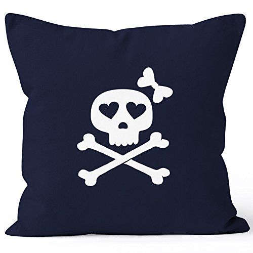 MoonWorks Kissenbezug Kissen-Hülle Deko-Kissen 40x40 Knochen Bones Totenkopf Pirat Baumwolle Navy 40cm x 40cm MoonWorks Kissenbezug Kissen-Hülle Deko-Kissen 40x40 Knochen Bones Totenkopf Pirat Baumwolle Navy 40cm x 40cm von MoonWorks