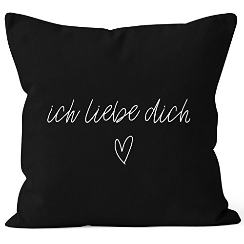 MoonWorks Kissenbezug Kissenhülle Ich Liebe Dich Liebe Love Geschenk Deko-Kissen Baumwolle schwarz 40cm x 40cm MoonWorks Kissenbezug Kissenhülle Ich Liebe Dich Liebe Love Geschenk Deko-Kissen Baumwolle schwarz 40cm x 40cm von MoonWorks