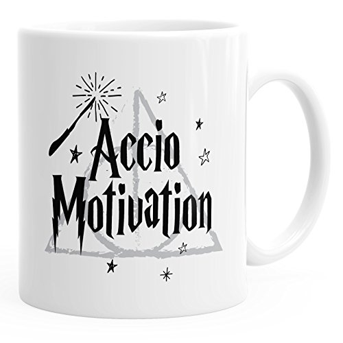 MoonWorks Spruch-Tasse Accio Motivation Kaffeetasse Teetasse Keramiktasse weiß unisize von MoonWorks