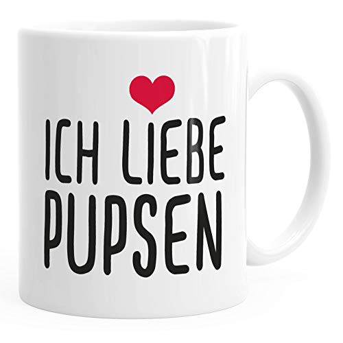 MoonWorks Spruch-Tasse Ich liebe Pupsen Kaffeetasse Teetasse weiß unisize von MoonWorks