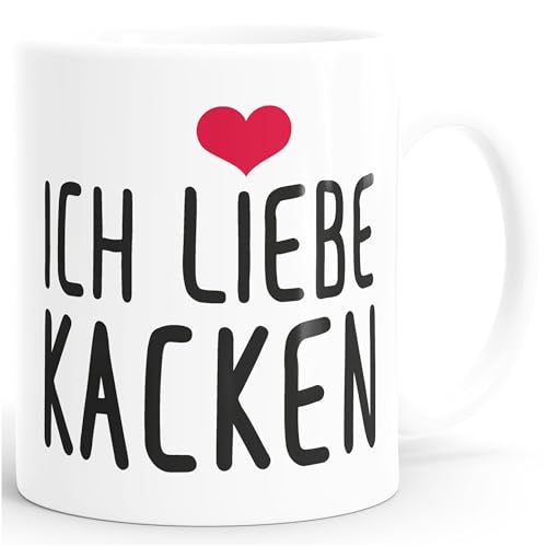 Spruch-Tasse Ich liebe kacken Kaffeetasse Teetasse MoonWorks® weiß unisize Spruch-Tasse Ich liebe kacken Kaffeetasse Teetasse MoonWorks® weiß unisize von MoonWorks