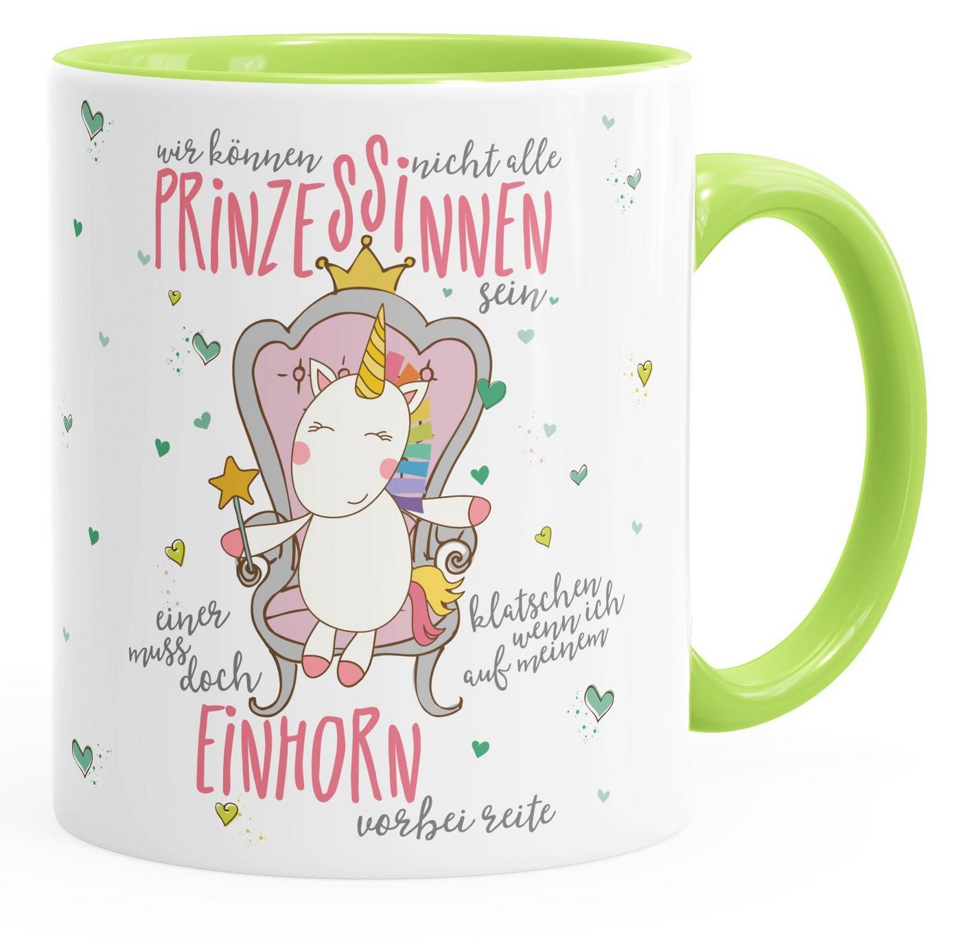 MoonWorks Tasse Einhorn Kaffee-Tasse Wir können nicht alle Prinzessinen sein Unicorn, Keramik von MoonWorks