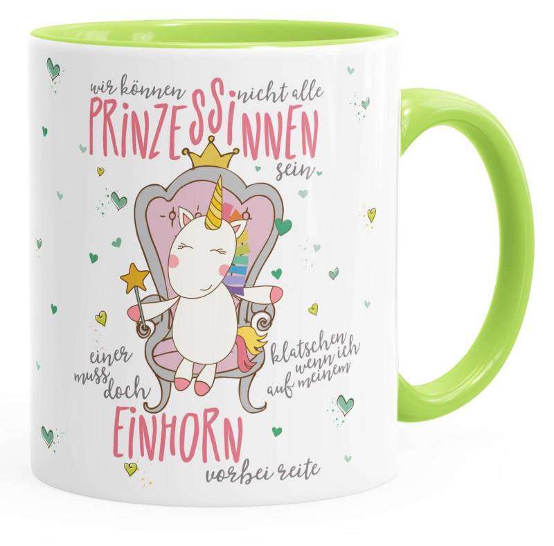 MoonWorks Tasse Einhorn Kaffee-Tasse Wir können nicht alle Prinzessinen sein Unicorn, Keramik von MoonWorks