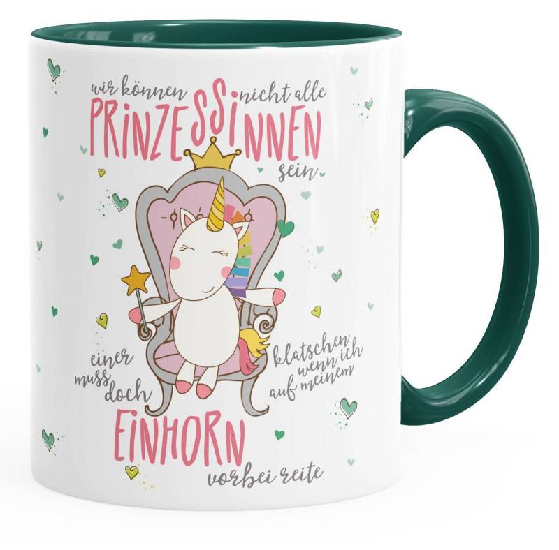 MoonWorks Tasse Einhorn Kaffee-Tasse Wir können nicht alle Prinzessinen sein Unicorn, Keramik von MoonWorks