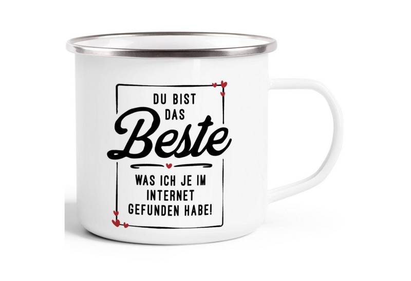 MoonWorks Tasse Emaille-Tasse Geschenk Liebe lustig Mann Frau Du bist das Beste was, Metall, emailliert und mit Aufdruck MoonWorks Tasse Emaille-Tasse Geschenk Liebe lustig Mann Frau Du bist das Beste was, Metall, emailliert und mit Aufdruck von MoonWorks