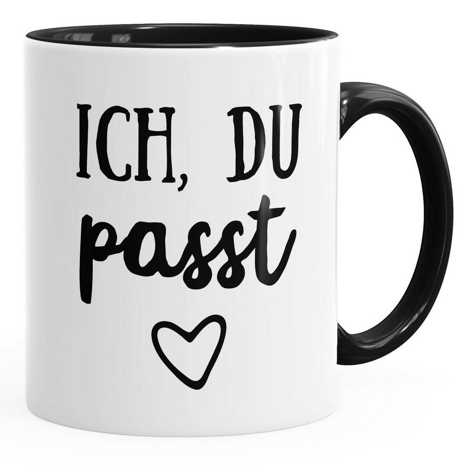 MoonWorks Tasse Geschenk-Tasse Paare Ich du passt Liebe verliebt Kaffeetasse Teetasse Keramiktasse MoonWorks®, Keramik von MoonWorks