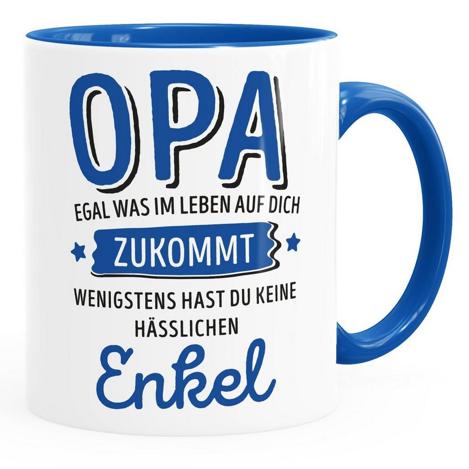 MoonWorks Tasse Geschenk Tasse anpassen egal was im Leben auf dich zukommt wenigstens hast du keine hässlichen Kinder Kaffee-Becher MoonWorks®, Keramik von MoonWorks