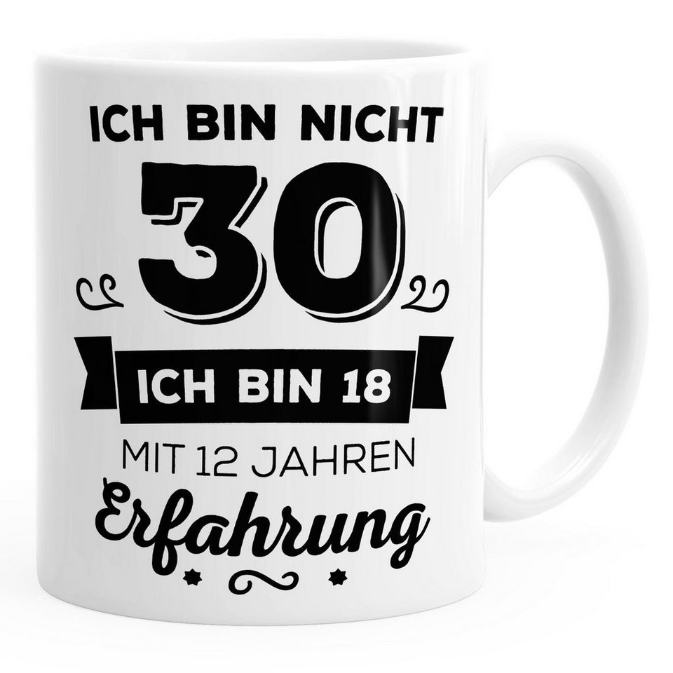 MoonWorks Tasse Kaffee-Tasse Geschenk-Tasse Ich bin nicht [object Object] sondern ich bin 18 mit {[object Object]_jahre_erfahrung} Jahren Erfahrung Geschenk Geburtstag MoonWorks®, Keramik von MoonWorks