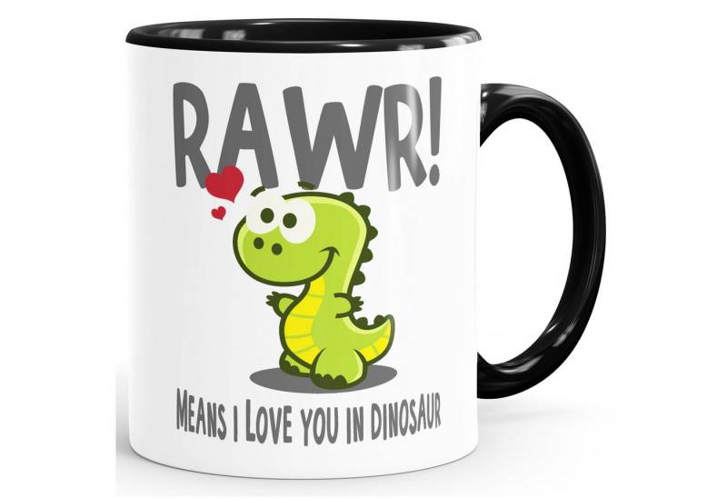 MoonWorks Tasse Kaffee-Tasse Rawr Means I Love You In Dinosaur T-Rex Valentinstag, Keramik MoonWorks Tasse Kaffee-Tasse Rawr Means I Love You In Dinosaur T-Rex Valentinstag, Keramik von MoonWorks