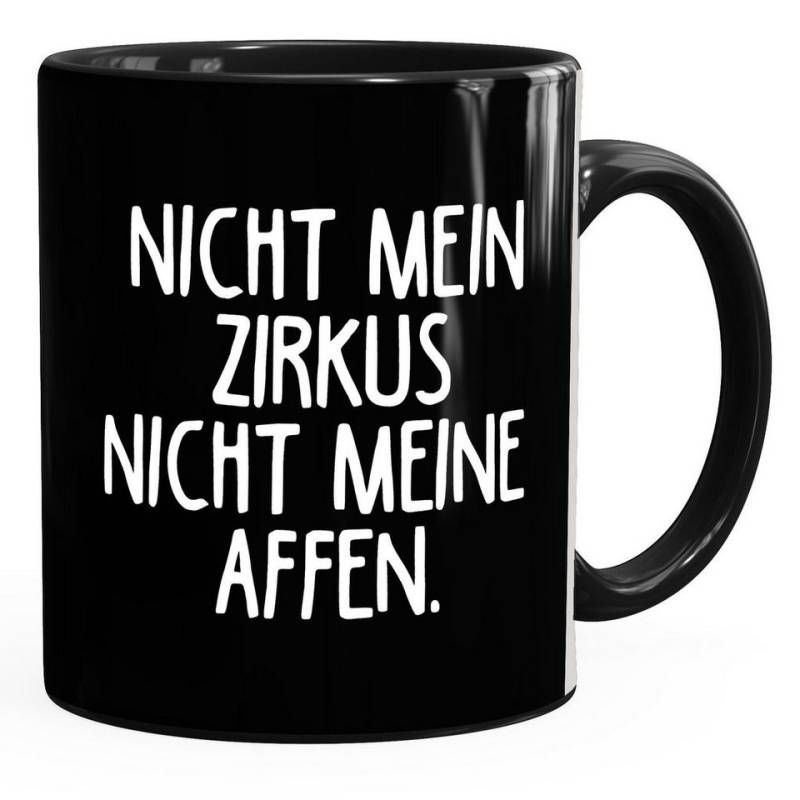 MoonWorks Tasse Kaffee-Tasse Spruch Bürotasse Nicht mein Zirkus Nicht meine Affen MoonWorks®, Keramik von MoonWorks