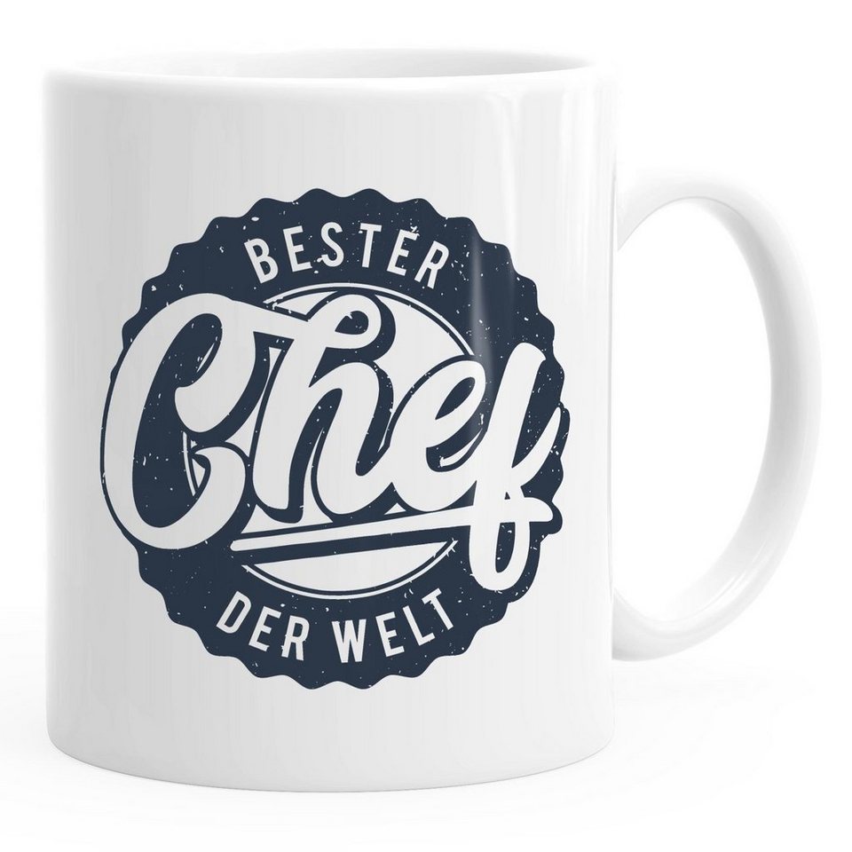 MoonWorks Tasse Kaffeetasse Bester Chef der Welt Geschenk Geschenktasse MoonWorks®, Keramik von MoonWorks