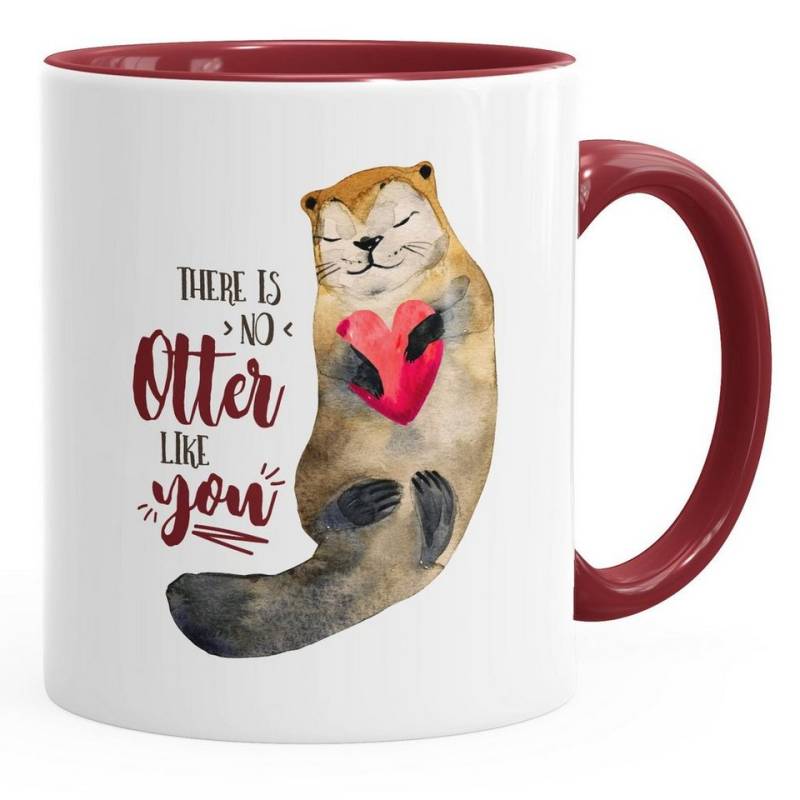 MoonWorks Tasse Kaffeetasse Geschenk Tasse There is no otter like you Liebe Spruch Love Quote lustig verliebt Freund Freundin MoonWorks®, Keramik von MoonWorks