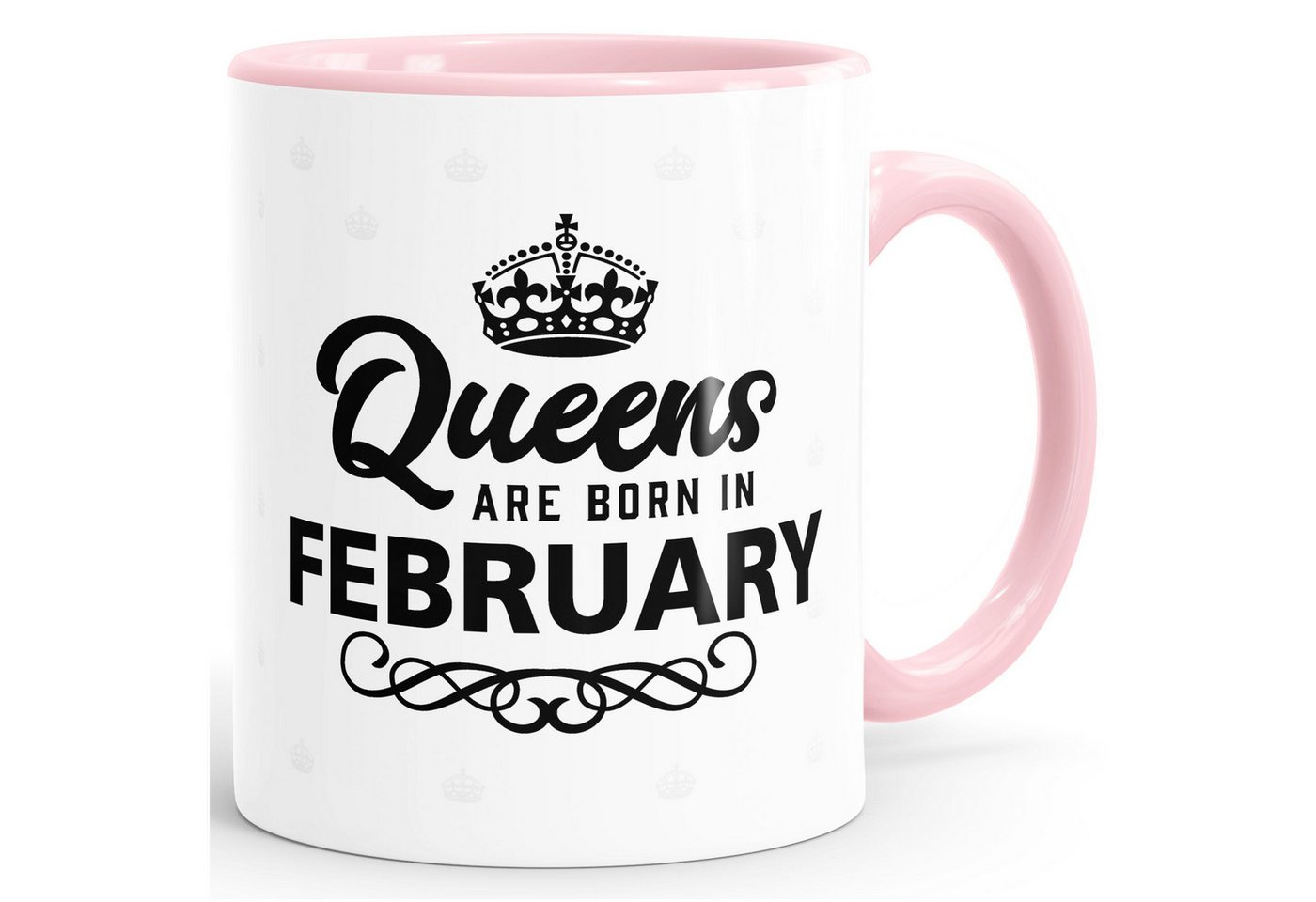 MoonWorks Tasse Queens are born in February Geburtstags Spruch Kaffee-Tasse MoonWorks®, Keramik von MoonWorks