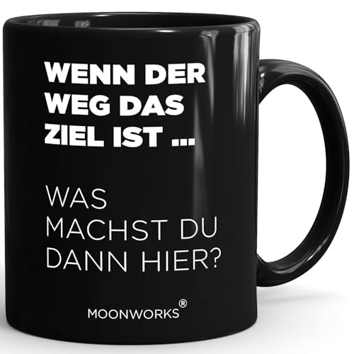 MoonWorks Tasse Sarkasmus Spruch Lustig schwarzer Humor Arbeitskollegen Geschenk Witzige Bürotasse Demotivierender Kaffeebecher Wenn der Weg das Ziel ist schwarz standard MoonWorks Tasse Sarkasmus Spruch Lustig schwarzer Humor Arbeitskollegen Geschenk Witzige Bürotasse Demotivierender Kaffeebecher Wenn der Weg das Ziel ist schwarz standard von MoonWorks