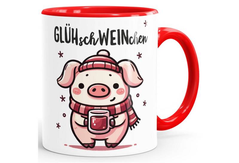 MoonWorks Tasse Tasse Glühwein Motiv Glüh-Schweinchen Wortspiel Emaillebecher lustig, Keramik MoonWorks Tasse Tasse Glühwein Motiv Glüh-Schweinchen Wortspiel Emaillebecher lustig, Keramik von MoonWorks