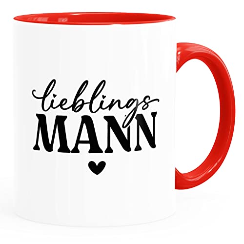 Moonworks® Kaffee-Tasse Liebe Liebeserklärung Geschenk Jahrestag Valentinstag Geburtstag Weihnachten Mann Frau Mann weiss-innen-rot standard von MoonWorks