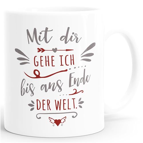 Moonworks® Kaffee-Tasse Panda Ich Deins Du Meins Wir Eins Liebes-Geschenk Valentinstag Liebesbeweis Liebeserklärung Bis an das Ende der Welt. weiß Keramik-Tasse von MoonWorks