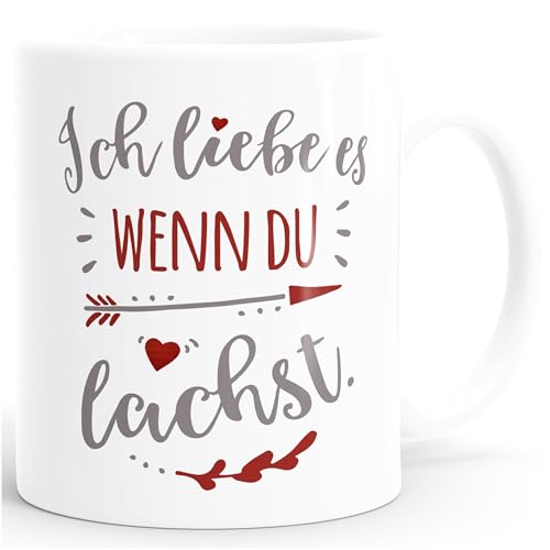 Moonworks® Kaffee-Tasse Panda Ich Deins Du Meins Wir Eins Liebes-Geschenk Valentinstag Liebesbeweis Liebeserklärung Wenn du lachst. weiß Keramik-Tasse von MoonWorks