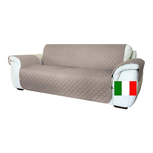 Moonange - 3-Sitzer Sofabezug - Sofabezug mit Armlehnen - Sitz 165 cm - Wasserdicht - Wendbar - rutschfest - Flecken - Kratzer - Frost - Moderner Sofabezug - Taubengrau von Moonange