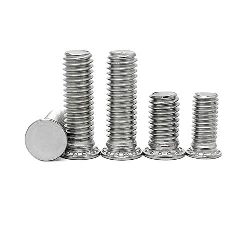 10-50 Stück M3-M8 Selbstsichernde Nietbolzen Schraube Edelstahl Verzinkte Bündig Kopfbolzen, M8x25mm(10pcs) von Moonbaby