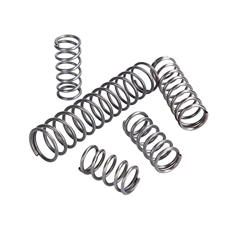 10 Stück Drahtdurchmesser 1.5mm hohe Tragfähigkeit Schraubendruckfeder, Außendurchmesser 25mm, freie Länge 15-70mm Federstahl-Rückstelldruckfeder, 1.5x25x50mm von Moonbaby