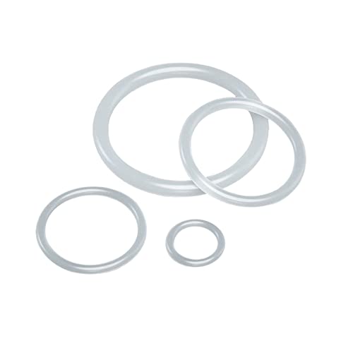 10 Stück lebensmittelechter weißer Silikon-O-Ring, Innendurchmesser 198.6mm, Außendurchmesser 210mm, Querschnitt 5.7mm, hochtemperaturbeständige, wasserdichte Dichtung, 198.6x5.7mm von Moonbaby