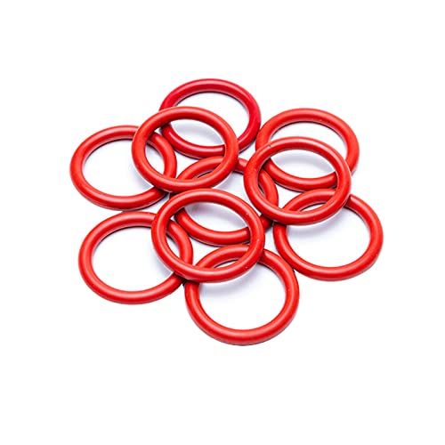 10 stücke rot VMQ silikon o-ring 3mm dicke od 34mm umweltfreundliche Gummiring Dichtungsdichtung, 34x28x3mm von Moonbaby