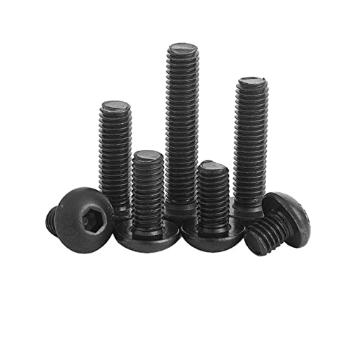 5-50 Stück M2-M10 Schwarz Linsenkopf Innensechskantschraube Rundkopf Mechanische Schrauben, M10x35mm(5pcs) von Moonbaby