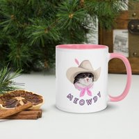 Cowboy Katzentasse - Lustige Tasse Geschenk Für Katzenliebhaber Cowgirl Yeehaw Howdy Partner von MoonbugGifts