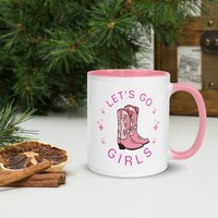 Let's Go Mädchen Tasse - Yeehaw Junggesellinnenabschied Country Musik Lustige Und Western Geschenk Für Jeden Anlass Rosa Cowgirl von MoonbugGifts