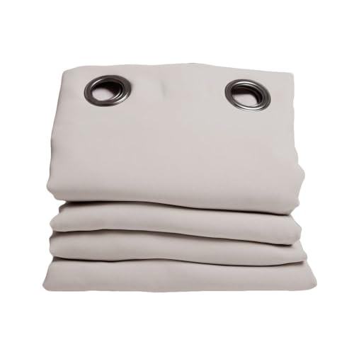 MOONDREAM DecibelControl™ Akustikvorhang 3in1 | Lärmschutz | Thermoisolierung Winter+Sommer | 100% Verdunkelung | Patentierte Technologie | EU Herstellung | Ösen | Grau MC17 | 140B x 180H cm von Moondream