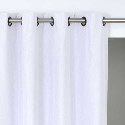 MOONDREAM ThermActiv® Thermogardine Winter+Sommer 2in1 | Isolierung Kälte+Hitze | Patentierte Technologie | EU Herstellung | Ösen | Weiß MC720 | 140B x 240H cm von Moondream
