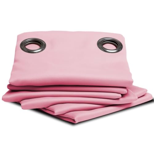 Moondream LumenControl™ Verdunkelungsvorhang | Licht+Sonnenschutz | EU Herstellung | Ösen | Rosa MC53 | 140B x 260H cm von Moondream