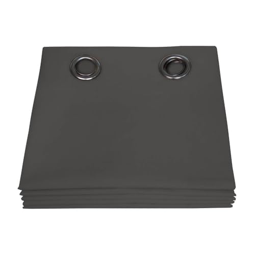 Moondream Verdunkelungsvorhang, 100% Licht- und Sonnenschutz, Dream Grau - Smoky, 135 x 250 (BxH) cm, Ösen (1 Vorhang) von Moondream