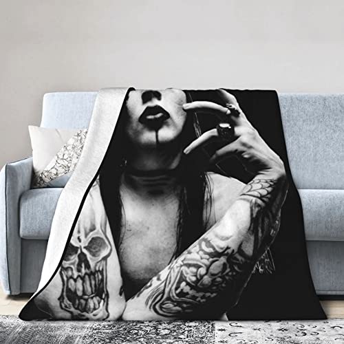 Marilyn Music and Manson superweiche und bequeme Flanelldecke, für Bett, Sofa, weiche Decke, Haushaltsbettdecke, 152,4 x 127 cm von Moonforever