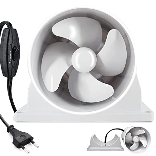 Moonjor 100mm Kanal Rohrventilator Leise, Rohreinschub Abluft Lüfter Rohr Ventilator Rohrlüfter 8W 120m³/h mit Rückendämpfer für Bad, WC, Küche, Gewächshaus, Zelt, Garage von Moonjor