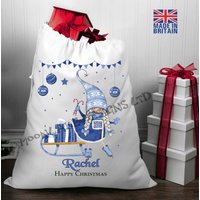 Scandi Gnome Gonk Weihnachtssack Personalisiert Jeder Name Jede Unterseite Nachricht Junge Oder Mädchen Verfügbar von MoonlakeDesignMugs