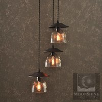 Der Serenity 3-Licht Patron Tequila Kronleuchter Mit Anpassbarem Metall-Finish Und Vintage-stil Edison-Glühbirnen von MoonshineLamp