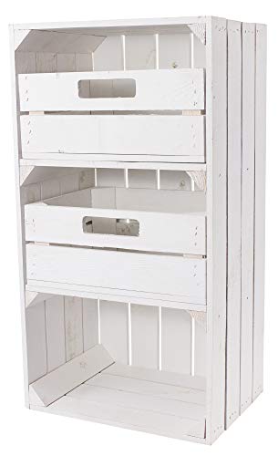 Schubladenelement Holz | Neu | weiß | geeignet als Basis für deinen DIY Schreibtisch | 68x40x30 cm | schöne Holzkisten als Lager (1) von Moooble