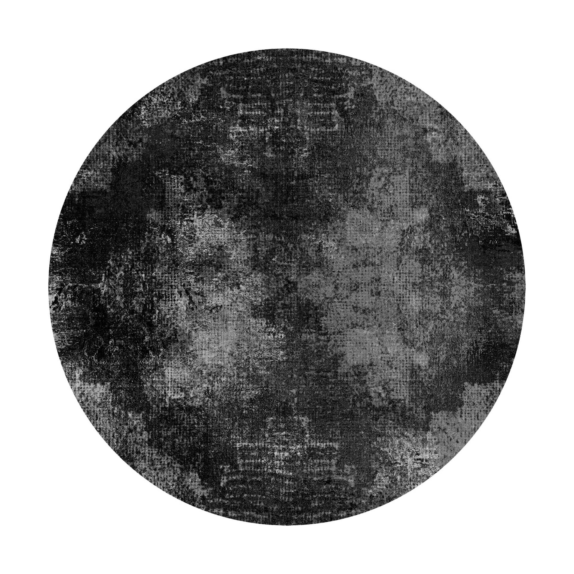 Moooi Carpets - Erosion Moon Teppich - schwarz, weiß/Ø250cm von Moooi Carpets