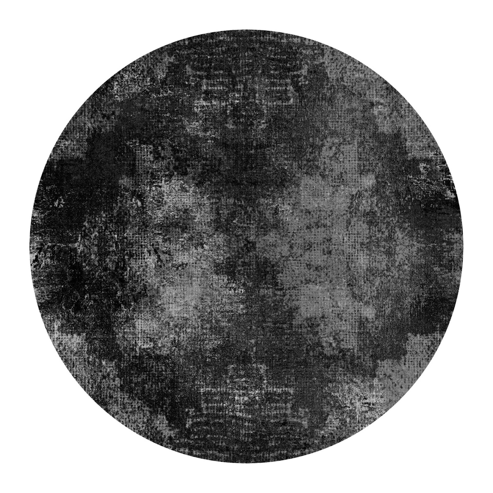 Moooi Carpets - Erosion Moon Teppich - schwarz, weiß/Ø350cm von Moooi Carpets