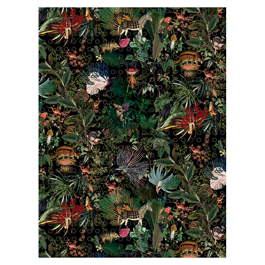 Moooi Carpets - Menagerie of Extinct Animals Raven Rectangle Teppich 200x300cm - mehrfarben/Polyamid mit niedrigem Flor von Moooi Carpets